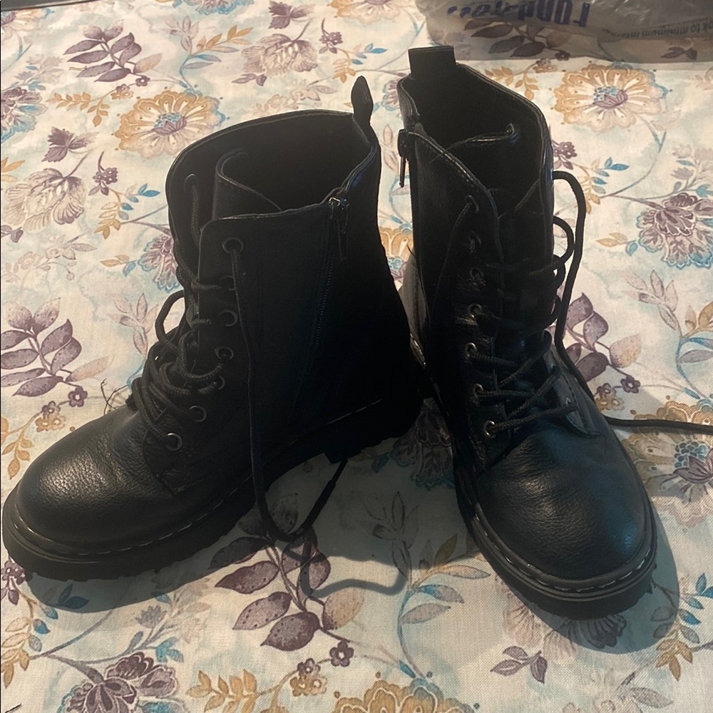 Sincerely Jules Black Combat Boots unisex